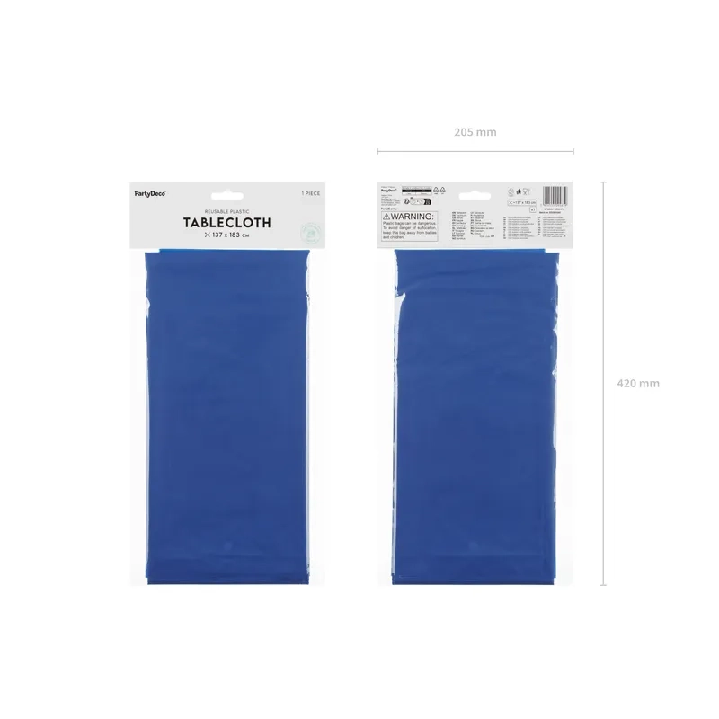 Sötétkék szintetikus abrosz 137x183 cm