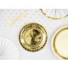 Okrogli zlati papirnati krožniki 18 cm – 6 kos