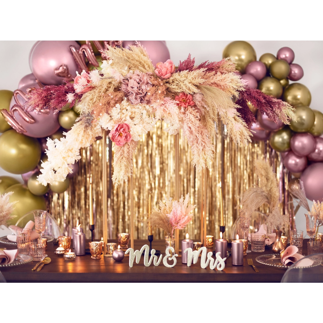 Okrogel zlati balon z leskom 60 cm – dekoracija za praznovanja