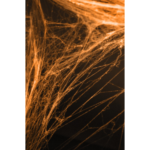 Oranžna pajčevina za noč čarovnic s pajki, dekoracija 60 g