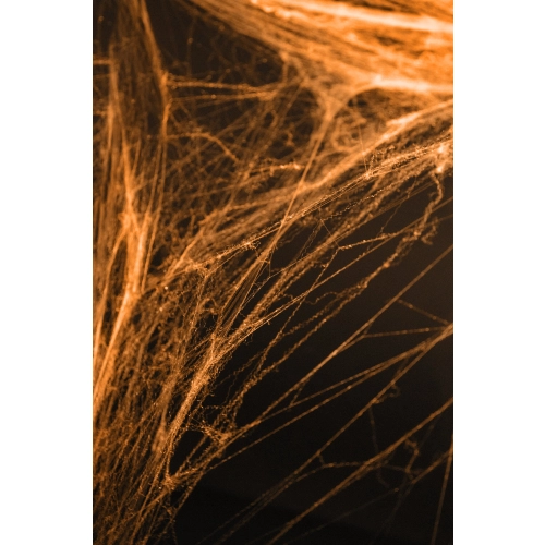 Pânză de păianjen portocalie pentru Halloween, cu păianjeni, decorațiune 60 g