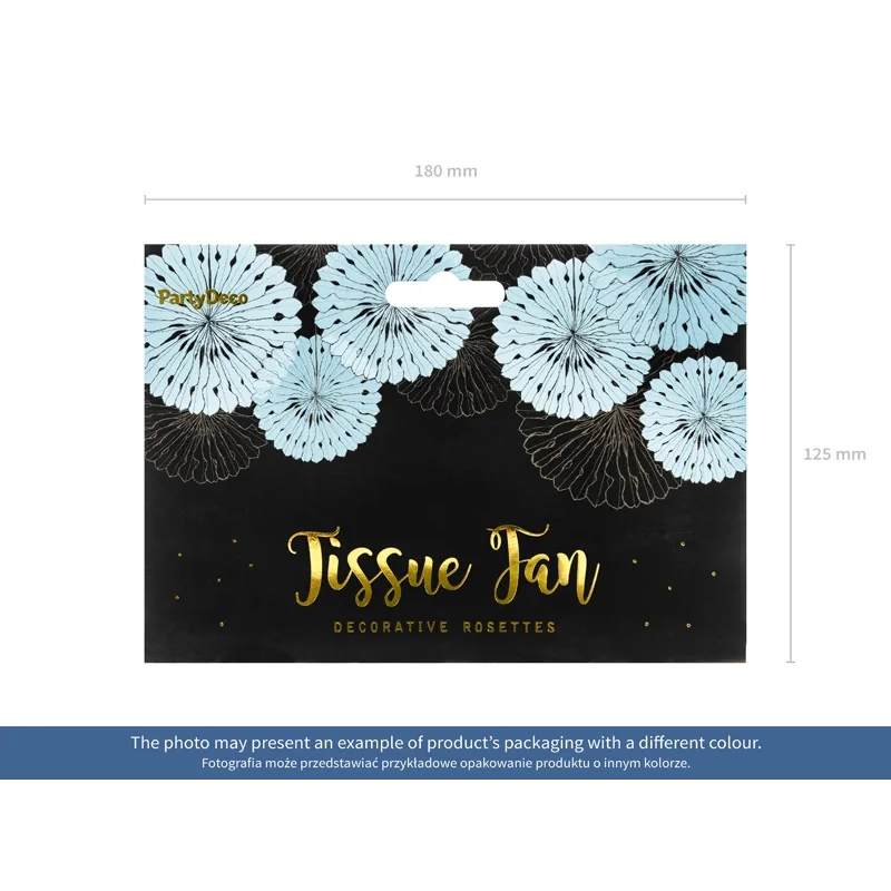 Rozete decorative din hârtie, roșii, 3 buc., 20–30 cm