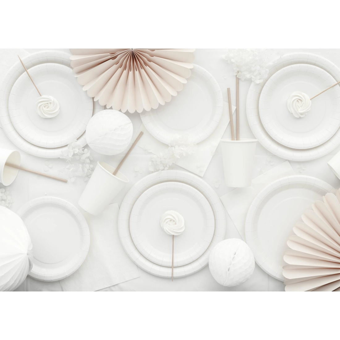 Pahare din hârtie albe 250 ml – set 6 buc.