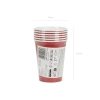 Sötétpiros papír pohár 250 ml – 6 darabos készlet
