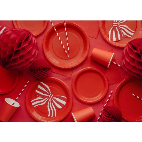 Piros papír pohár 250 ml – 6 darabos csomag