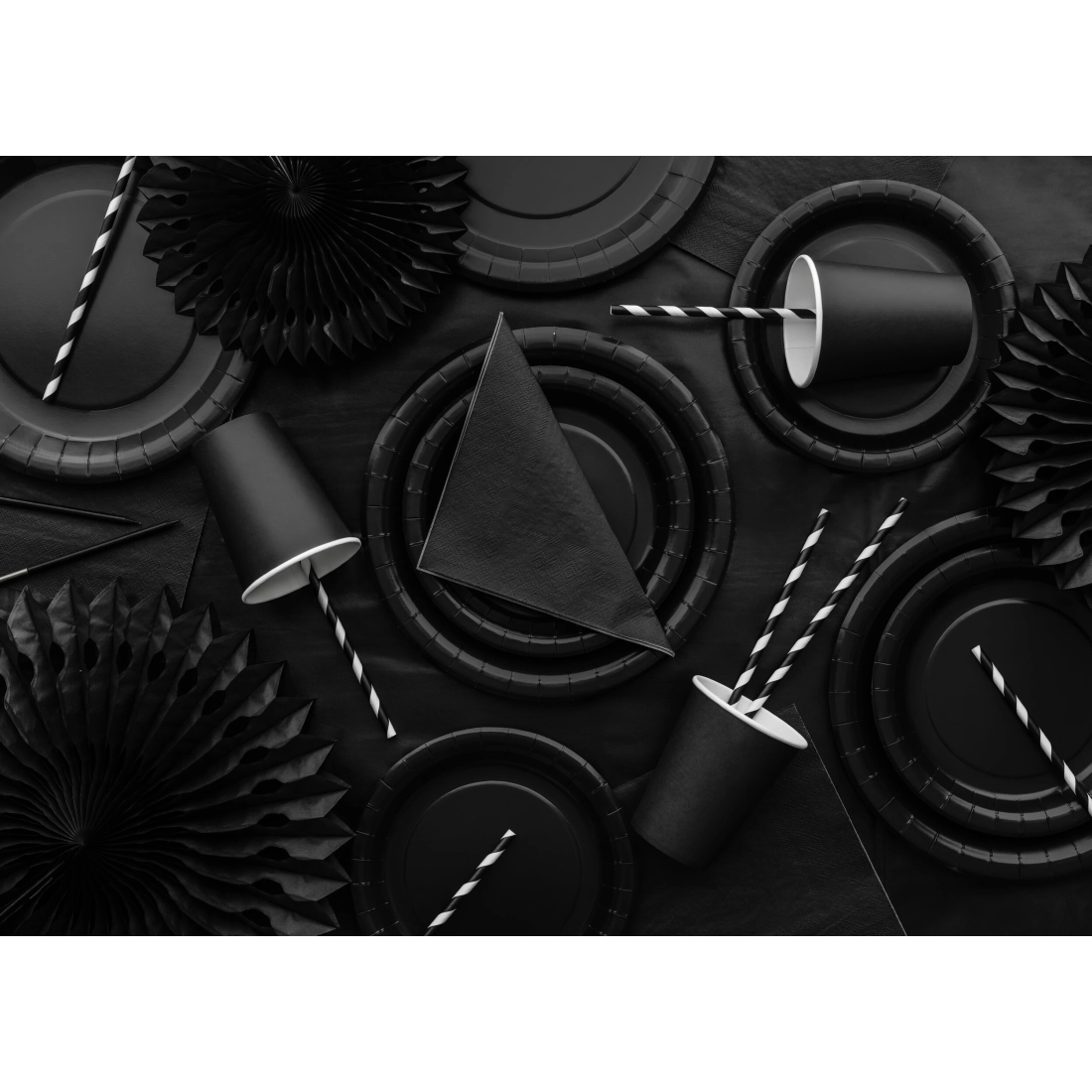 Pahare de hârtie negre 250 ml – set 6 buc.