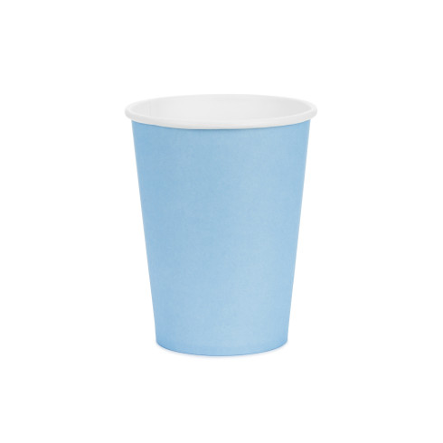 Világoskék papír pohár 250 ml – 6 darabos csomag Világoskék papír pohár 250 ml – 6 darabos csomag