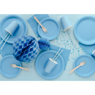 Papirnate čaše svjetloplave 250 ml – pakiranje 6 kom