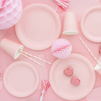 Papirnati kozarci rožnati 250 ml – 6 kosov, za enkratno uporabo