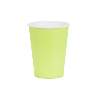 Papirnati kozarci svetlo zeleni 250 ml – 6 kos
