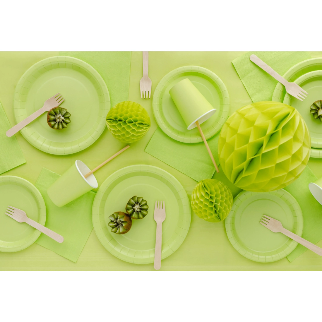 Világoszöld papírpohár 250 ml – 6 darabos csomag
