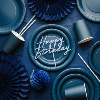 Papirnati kozarci temno modri 250 ml – 6 kos