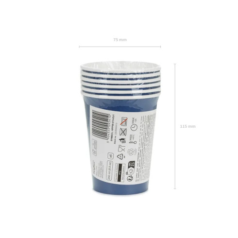 Sötétkék papírpohár 250 ml – 6 darabos csomag Sötétkék papírpohár 250 ml – 6 darabos csomag