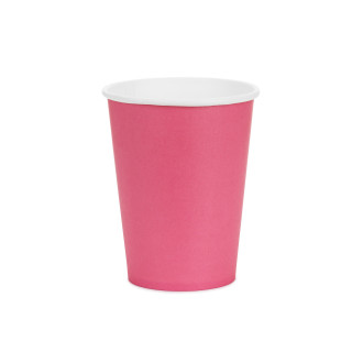 Papirnati kozarci temno roza 250 ml – 6 kosov