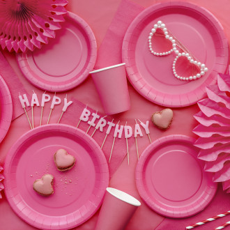 Papirnati kozarci temno roza 250 ml – 6 kosov