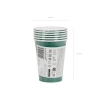 Sötétzöld papír pohár 250 ml, 6 db-os csomag
