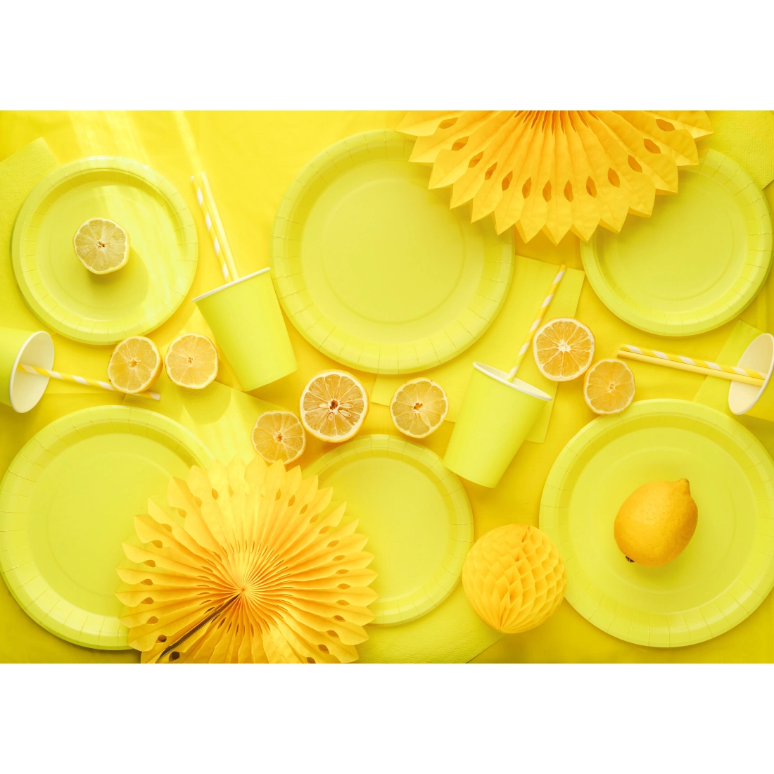 Pahare din hârtie galbene 250 ml – set 6 buc.