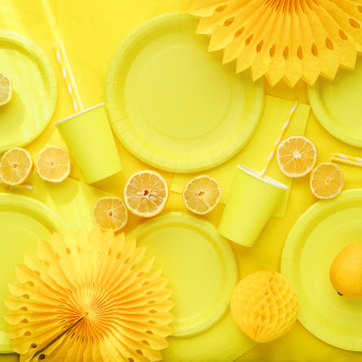 Papirnati kozarci rumeni 250 ml – 6 kos, za enkratno uporabo