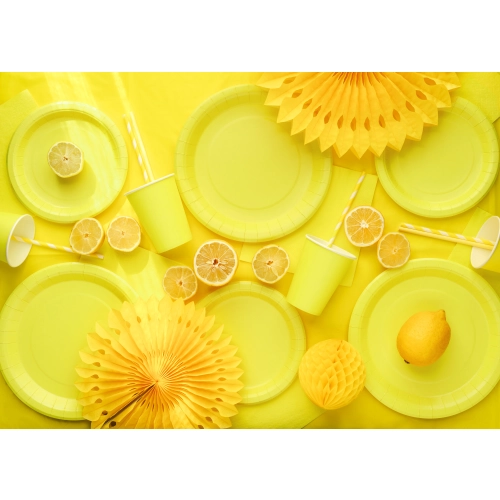 Sárga papír pohár 250 ml – 6 darabos csomag