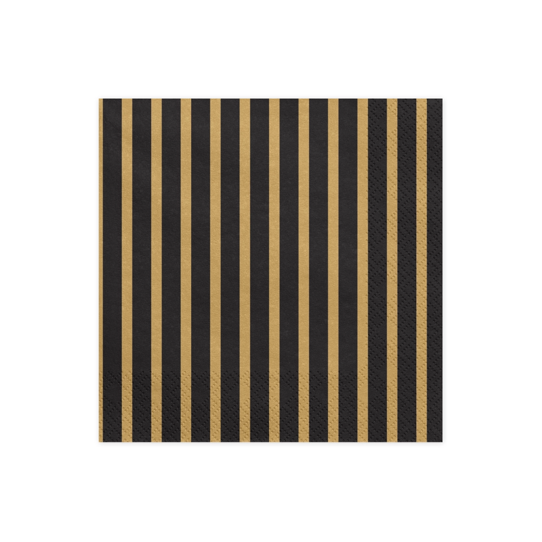Papirnati prtički črni z zlatimi črtami 33 x 33 cm – 20 kos