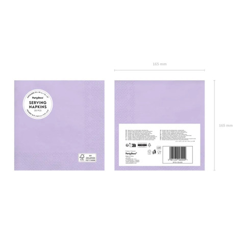 Levendula színű papírszalvéta 33x33 cm – 20 db/csomag Levendula színű papírszalvéta 33x33 cm – 20 db/csomag