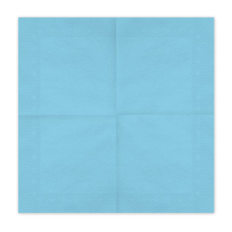 Papirnati prtički svetlo modri 33x33 cm – paket 20 kosov