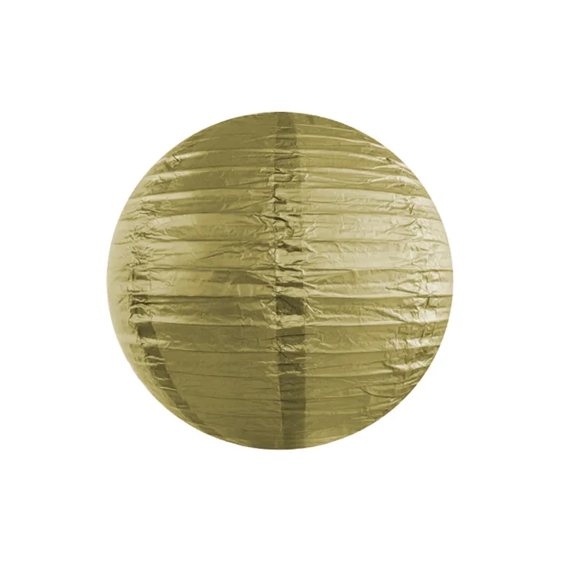 Papirnata zlata laterna 25 cm – dekoracija za zabave in poroke