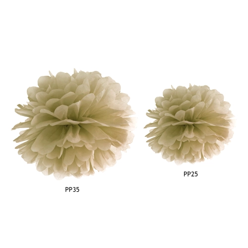 Papirnat zlat pompom 25 cm – dekorativni cvet za zabave