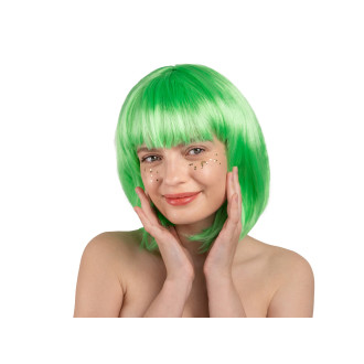 Lasulja Kleopatra neon zelena, srednje dolga z frufrujem