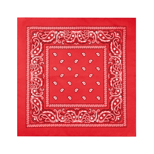 Party bandana šatka bavlnená červená 54x54 cm