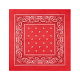 Party bandana šatka bavlnená červená 54x54 cm