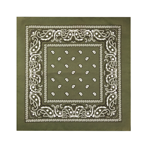 Party bandana šatka bavlnená khaki 54x54 cm