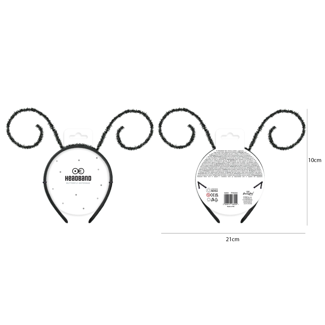 Party čelenka s motýlími tykadlami