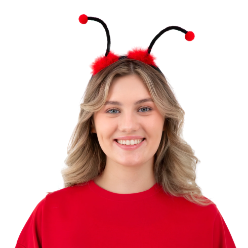 Party čelenka s tykadlami lienka