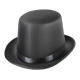 Party cylindrový klobúk čierny