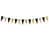 Party girlanda črno-zlata, 2,15 m, 14 zastavic, DIY komplet