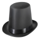 Party klobúk cylinder čierny