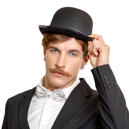 Party klobúk melónik čierny