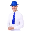 Party kravata s kobaltno plavim šljokicama