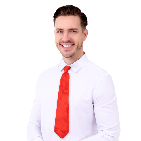 Satenasta rdeča party kravata za praznovanja