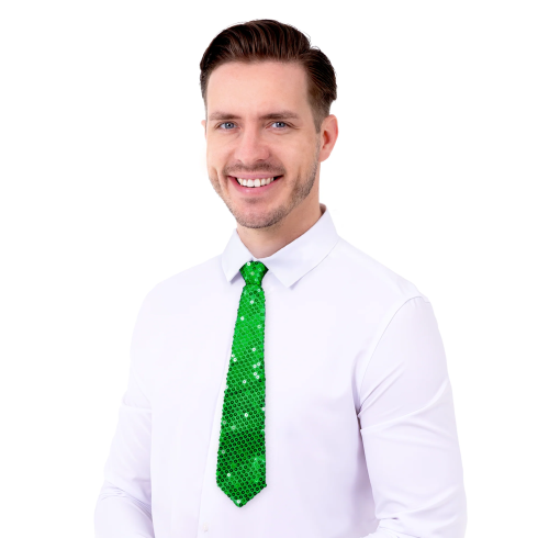 Bleščeča zelena party kravata