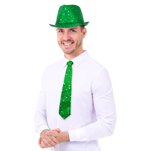 Bleščeča zelena party kravata