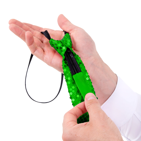 Bleščeča zelena party kravata