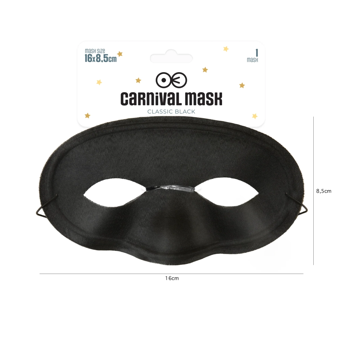 Klasična crna party maska