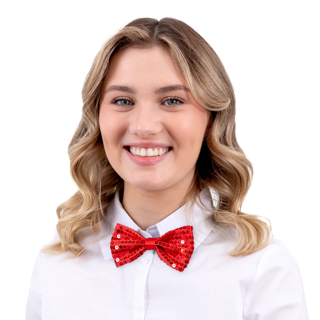 Party leptir-mašna crvena s fliterima