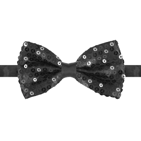 Party metuljček črn s bleščicami, nastavljiv