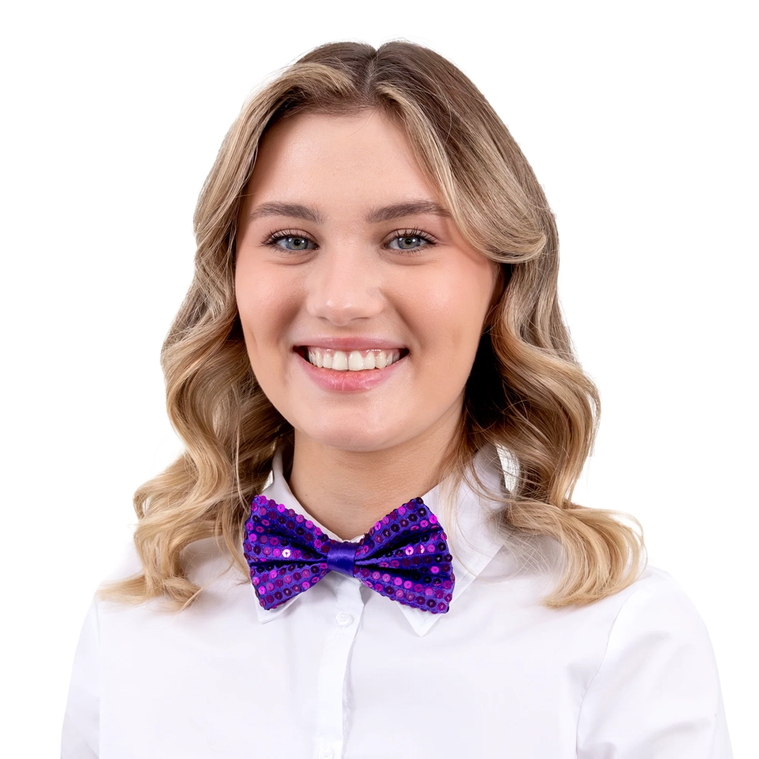 Party leptir-mašna ljubičasta s fliterima