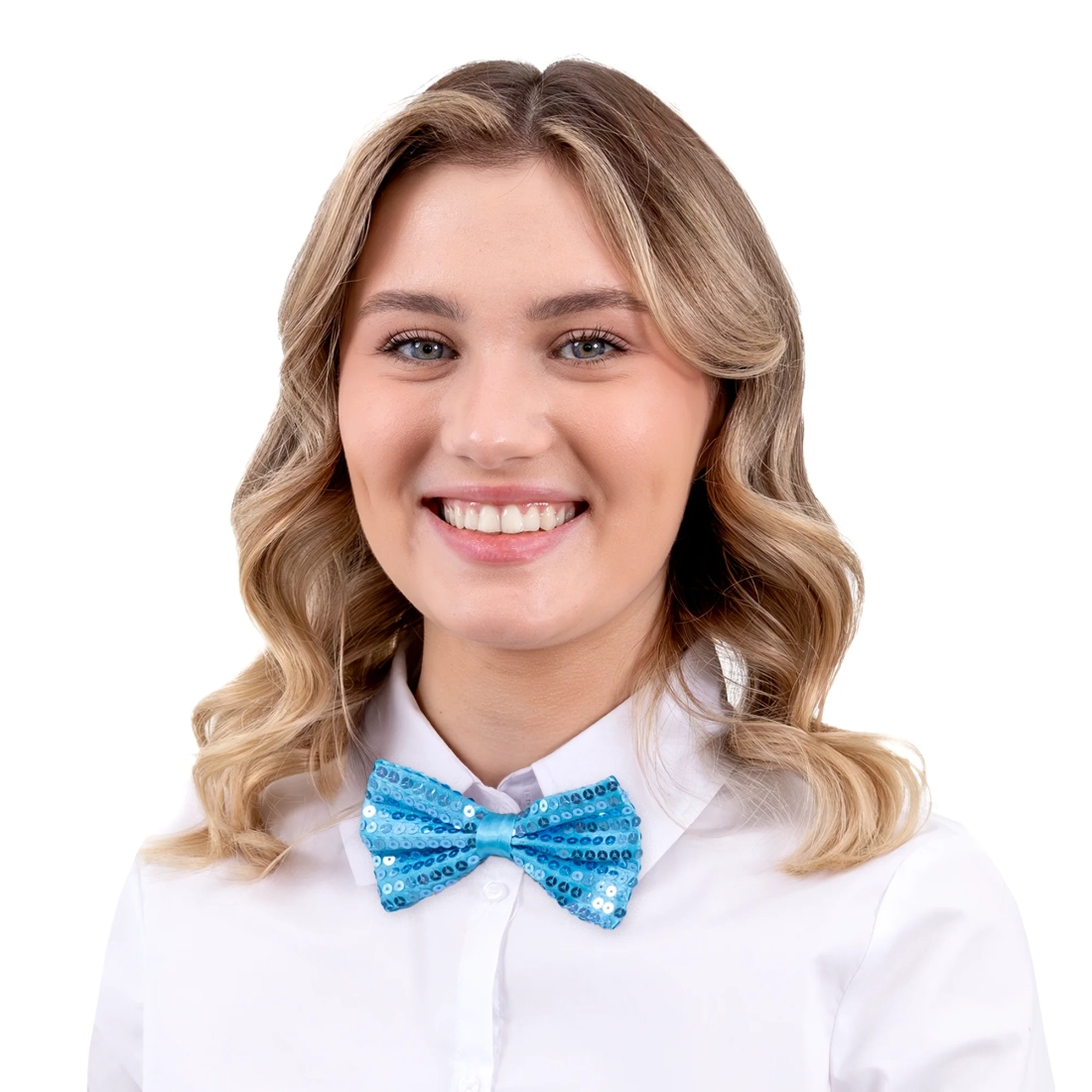 Party leptir-mašna s plavim šljokicama