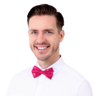 Party leptir-mašna ružičasta sa sjajem