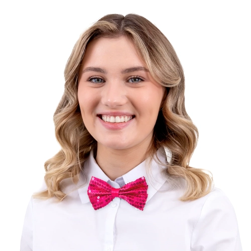 Party leptir-mašna ružičasta sa sjajem